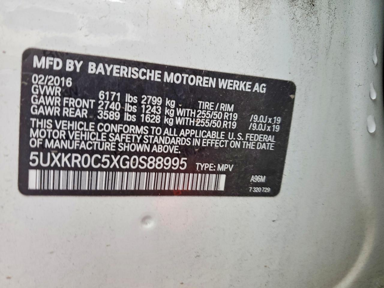 2016 BMW X5 XDRIVE35I photo 13