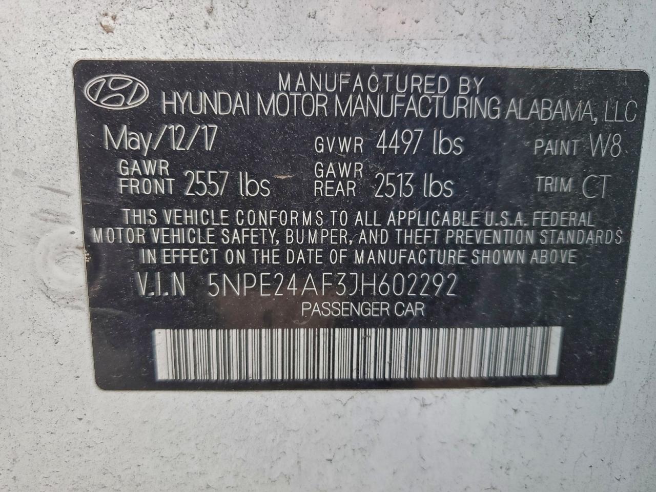 2018 HYUNDAI SONATA SE photo 12