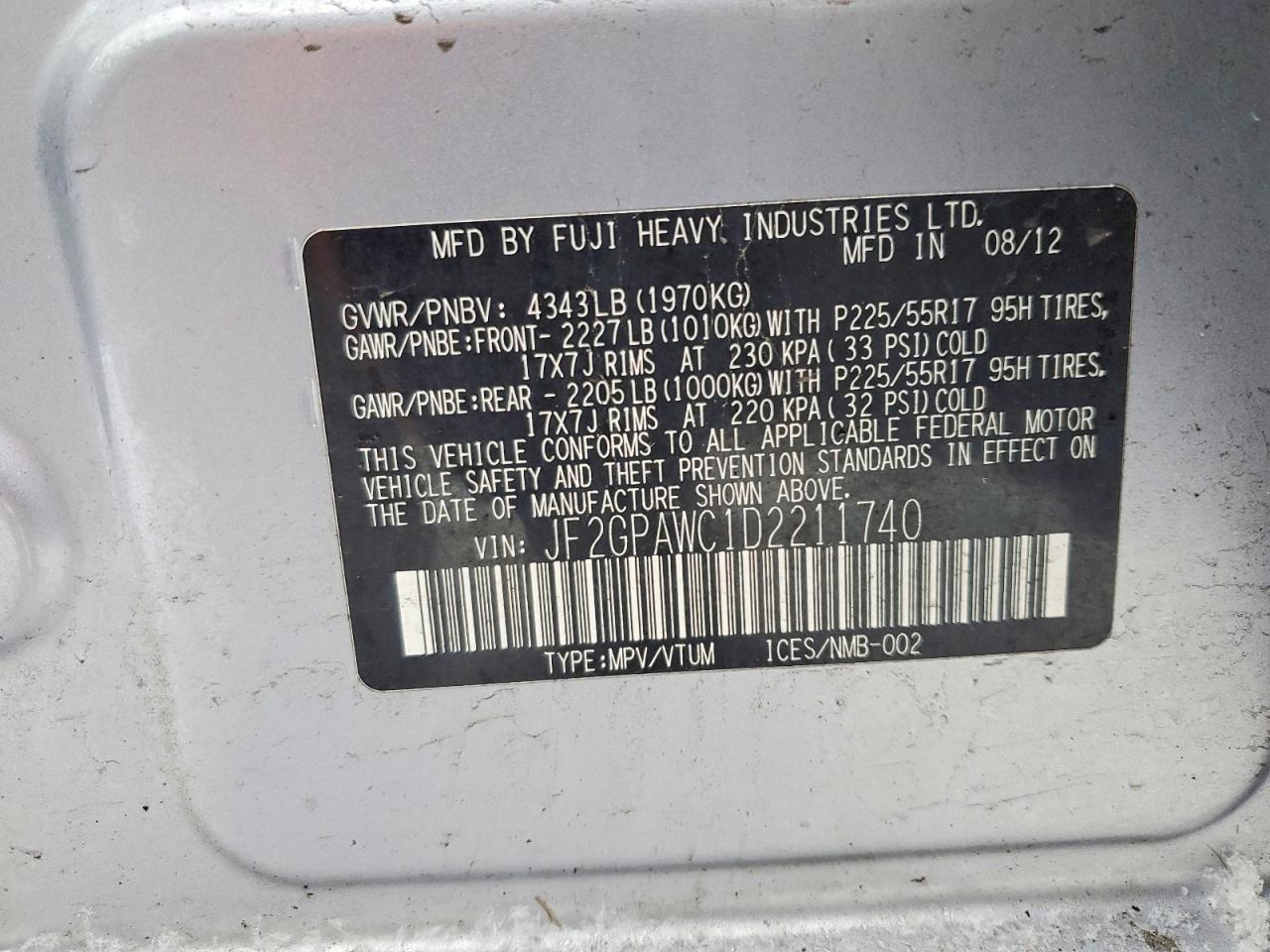 2013 SUBARU XV CROSSTREK 2.0 PREMIUM photo 25