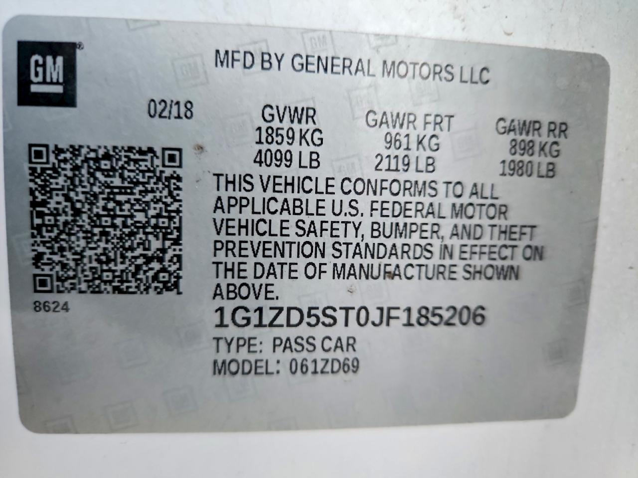 2018 CHEVROLET MALIBU LT photo 13