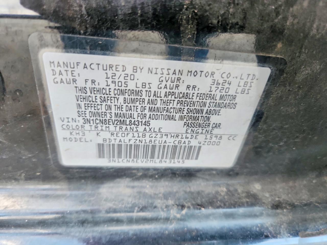 2021 NISSAN VERSA SV photo 12