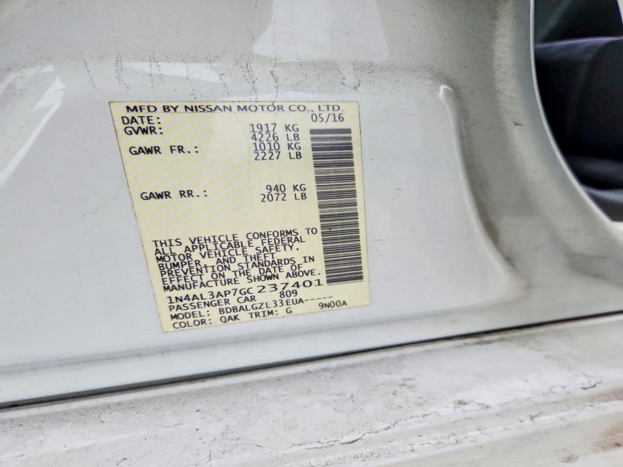 2016 NISSAN ALTIMA 2.5 photo 12