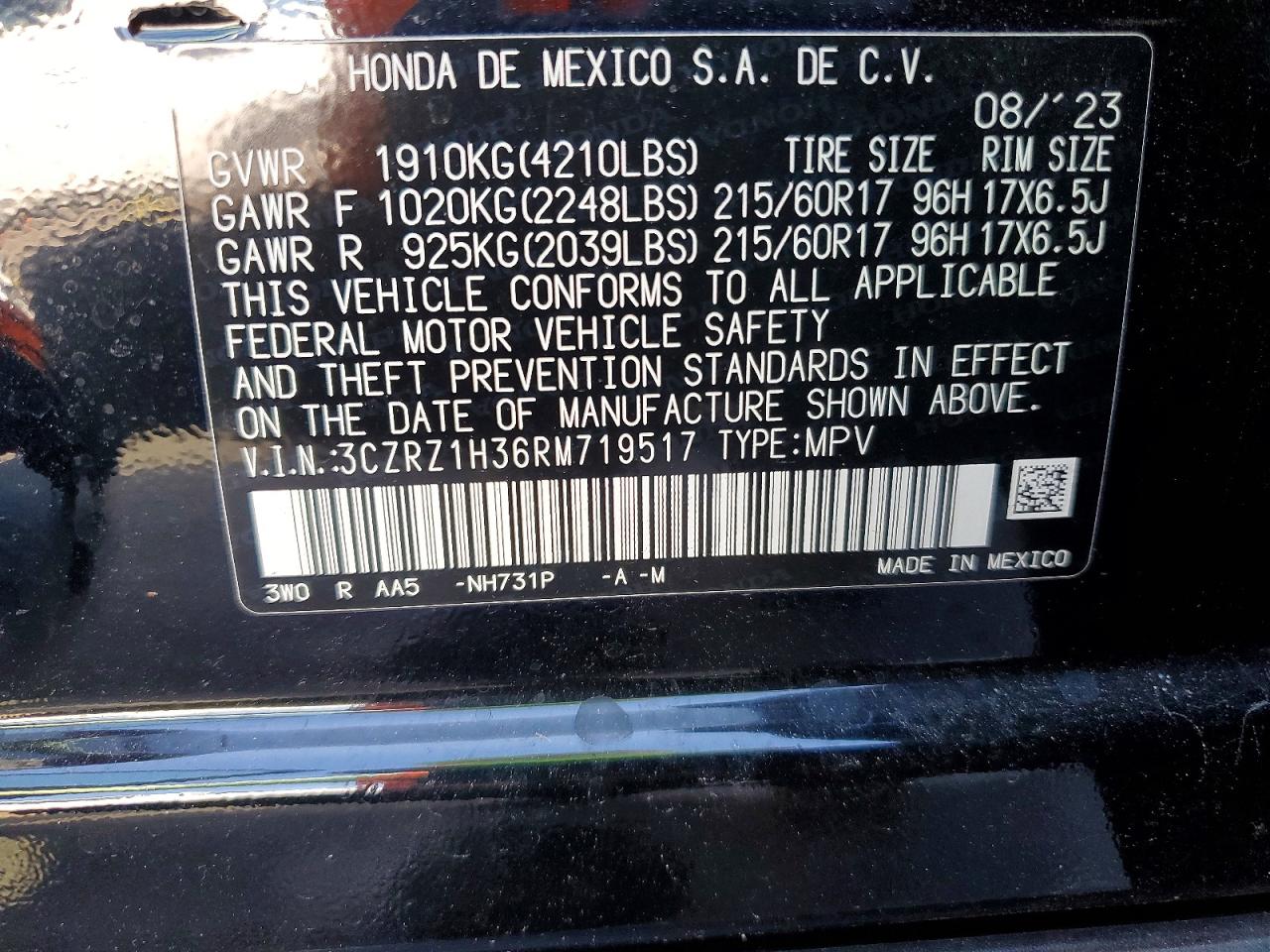 2024 HONDA HR-V LX photo 13