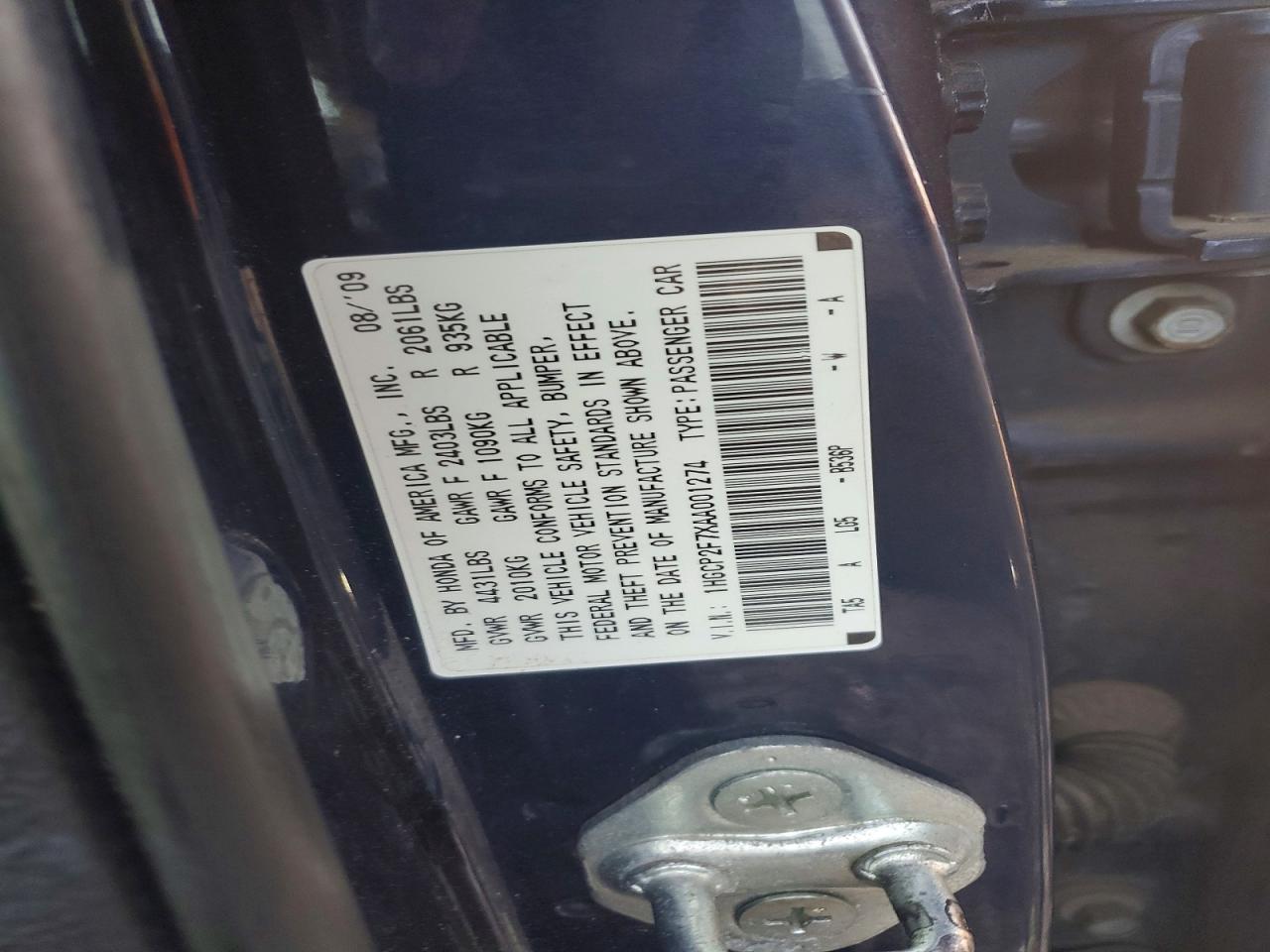 2010 HONDA ACCORD EX photo 23