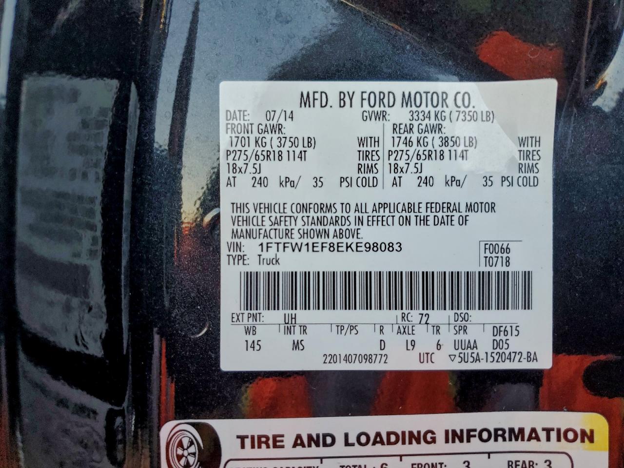 2014 FORD F150 SUPERCREW photo 12