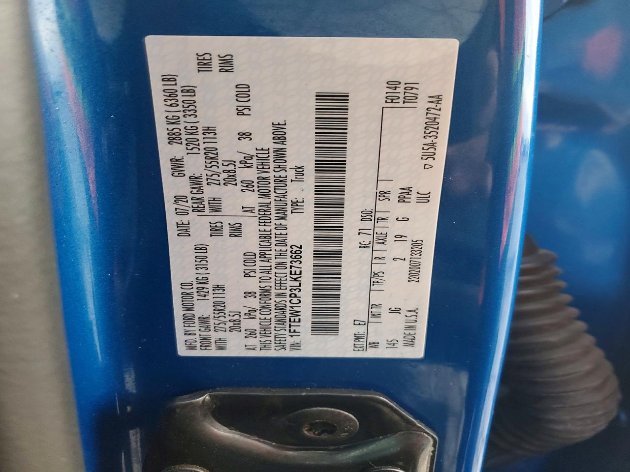 2020 FORD F150 SUPERCREW photo 13