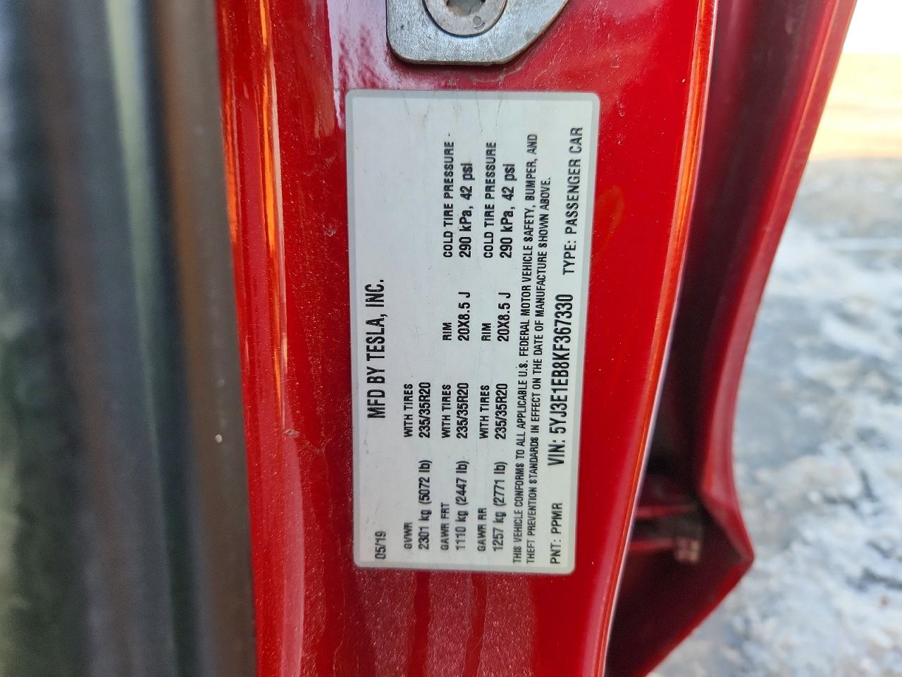 2019 TESLA MODEL 3 photo 34