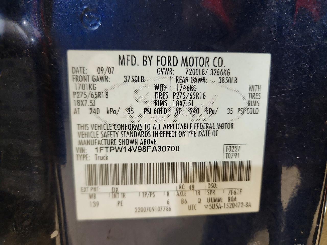 2008 FORD F150 SUPERCREW photo 12