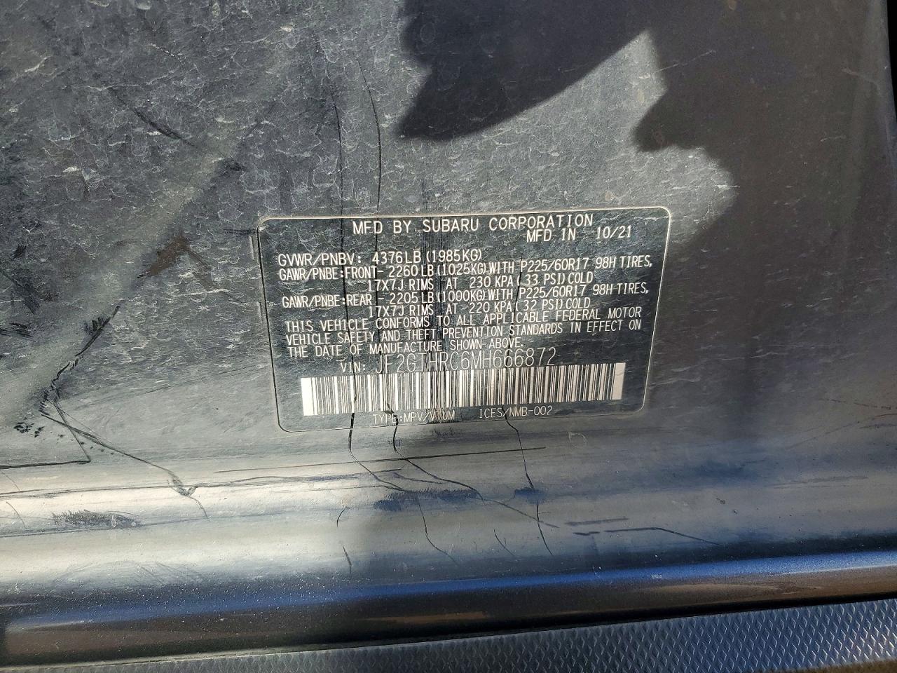 2021 SUBARU CROSSTREK SPORT photo 12