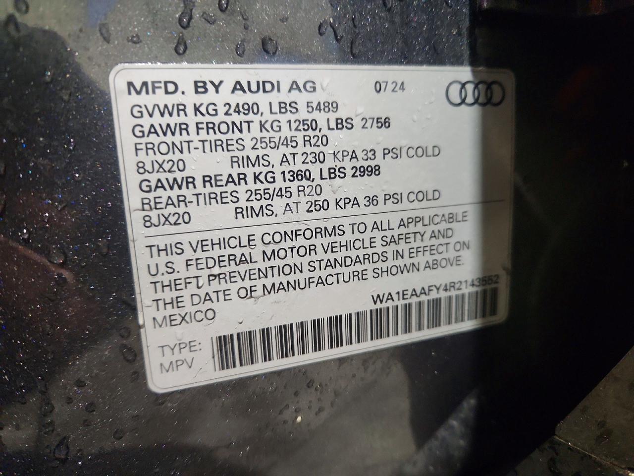 2024 AUDI Q5 PREMIUM PLUS 45 photo 14