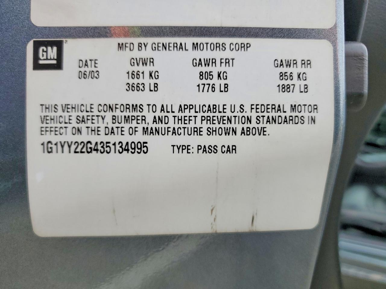 2003 CHEVROLET CORVETTE photo 12