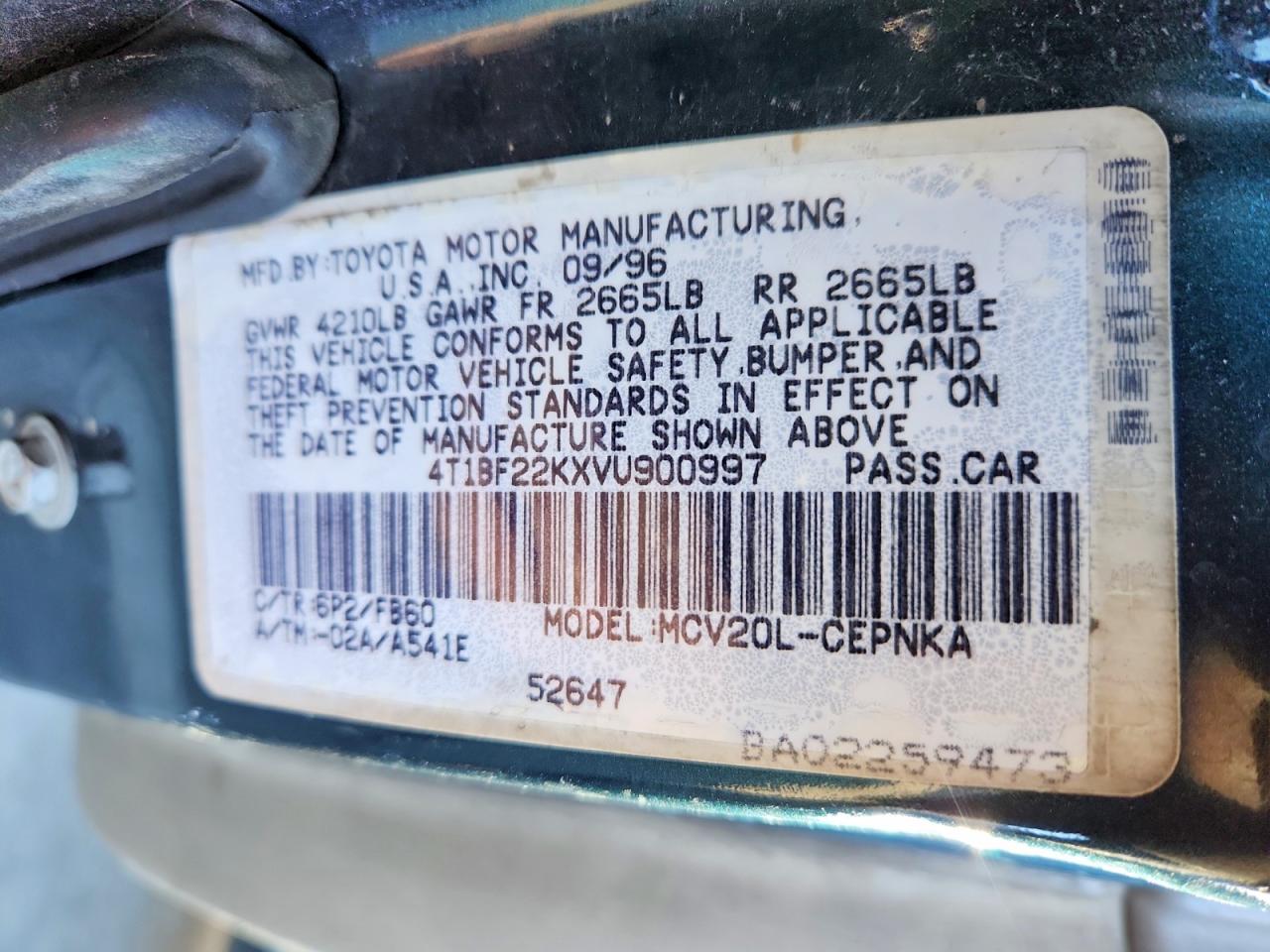 1997 TOYOTA CAMRY CE photo 23