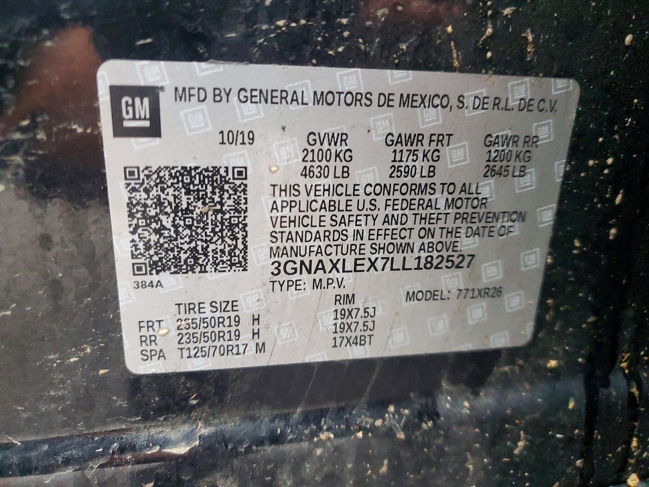 2020 CHEVROLET EQUINOX LT photo 12