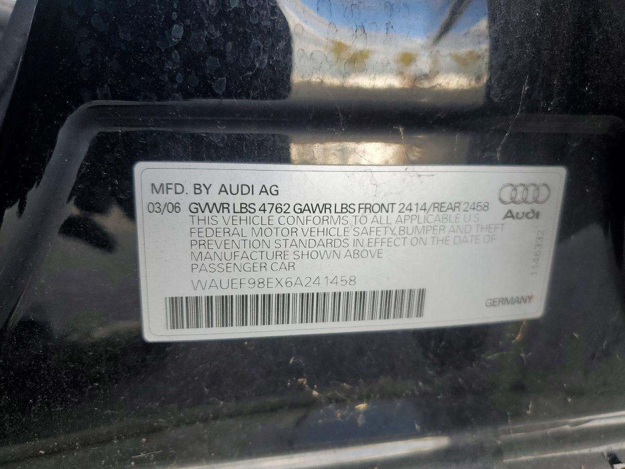 2006 AUDI A4 S-LINE 2.0T QUATTRO TURBO photo 23
