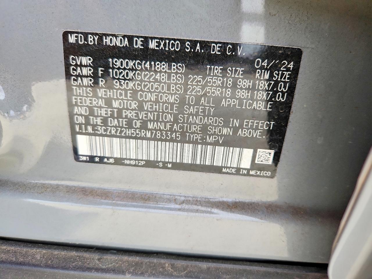 2024 HONDA HR-V SPORT photo 23