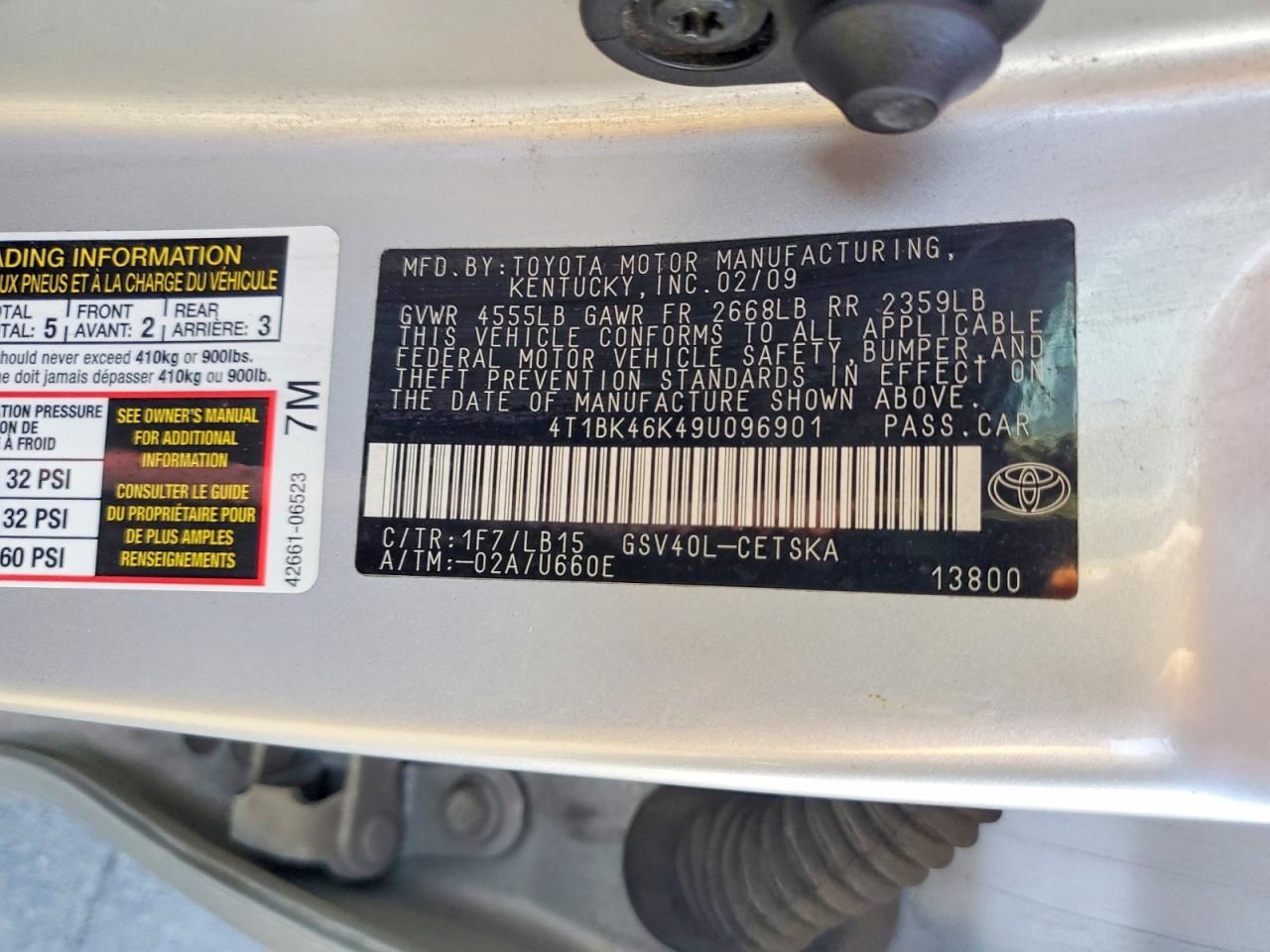 2009 TOYOTA CAMRY SE photo 34
