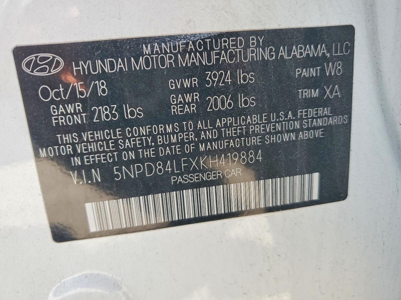 2019 HYUNDAI ELANTRA SEL photo 12