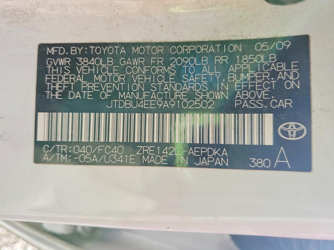 2010 TOYOTA COROLLA BASE photo 12