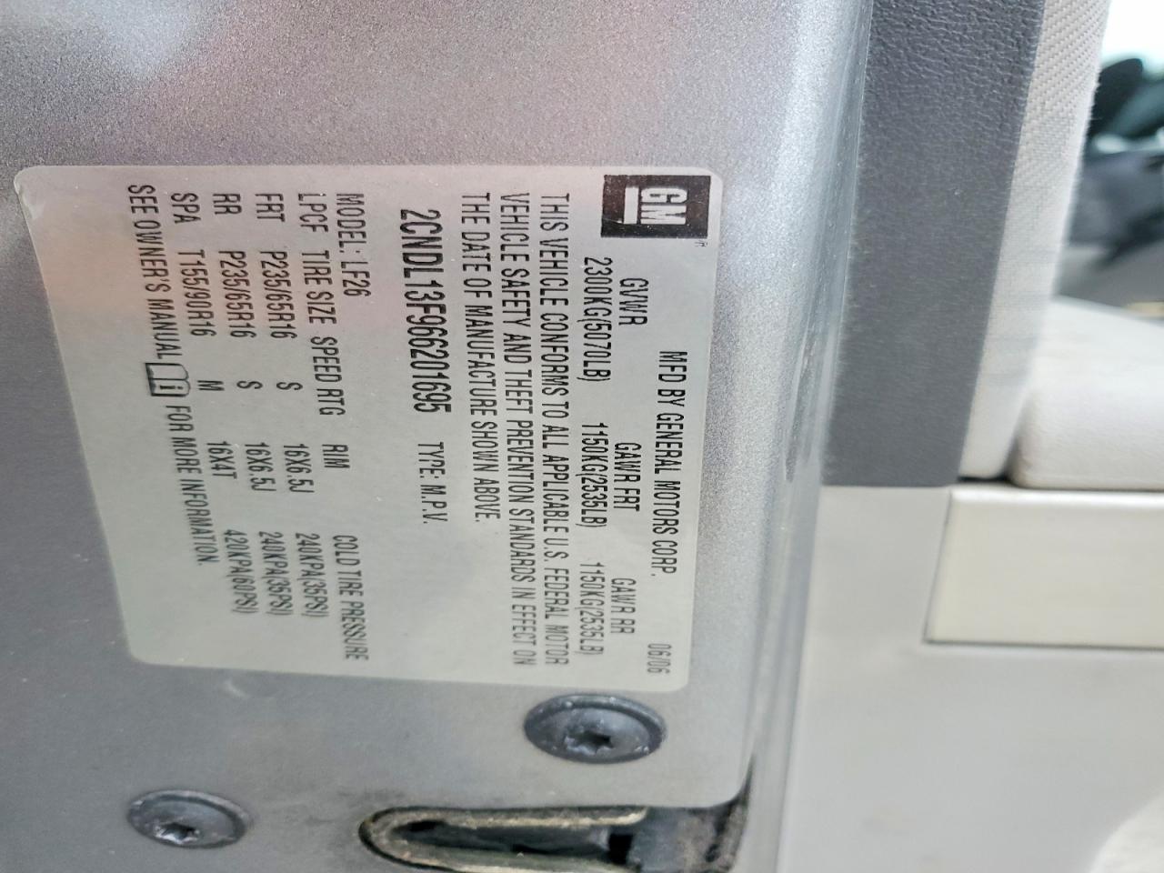 2006 CHEVROLET EQUINOX LS photo 25