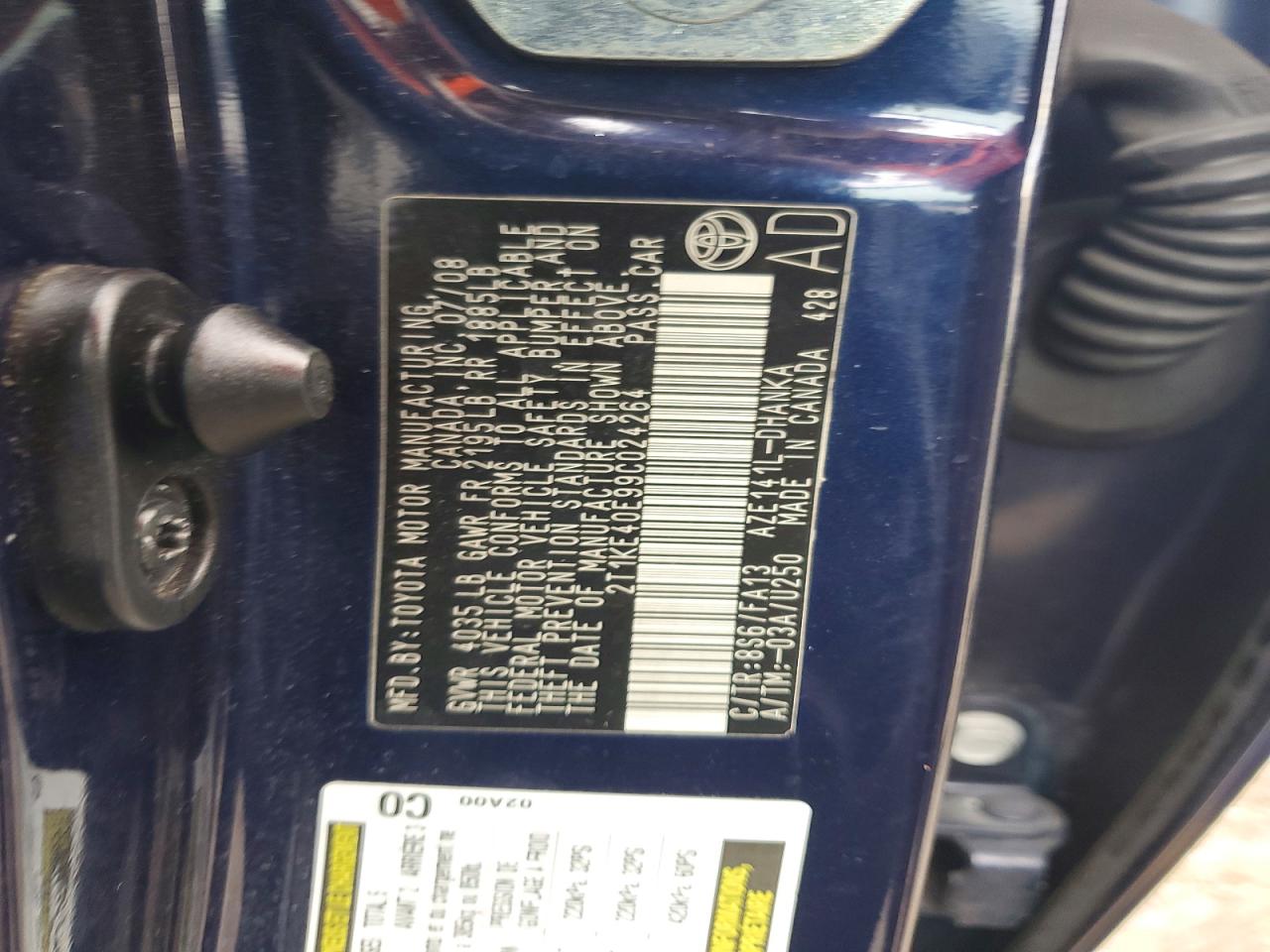 2009 TOYOTA COROLLA MATRIX S photo 37
