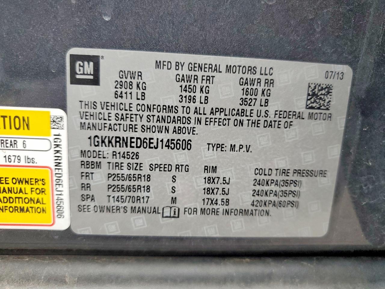 2014 GMC ACADIA SLE photo 14