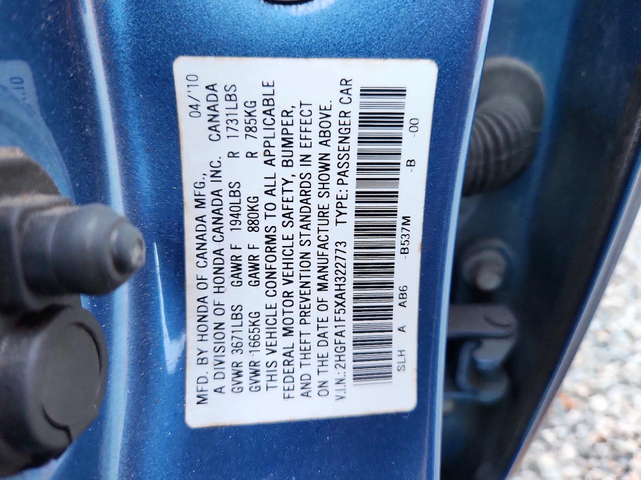 2010 HONDA CIVIC LX photo 34