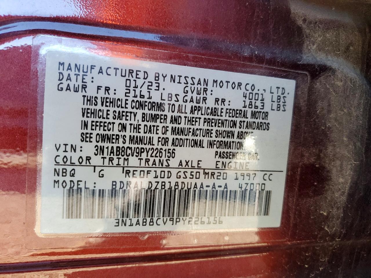 2023 NISSAN SENTRA SV photo 12