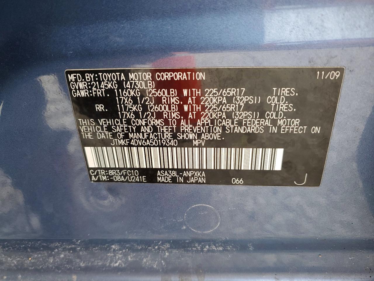 2010 TOYOTA RAV4 photo 12