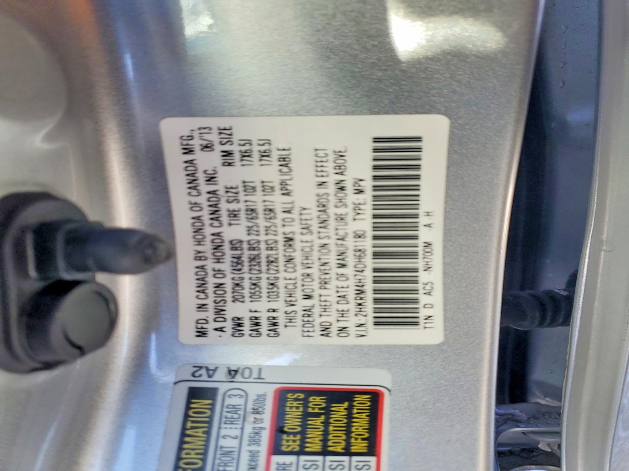 2013 HONDA CR-V EXL photo 25