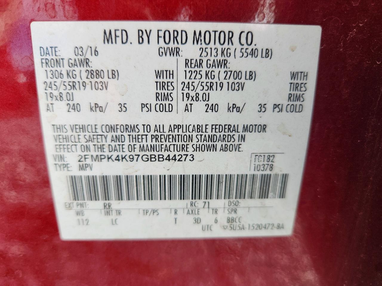 2016 FORD EDGE TITANIUM photo 25