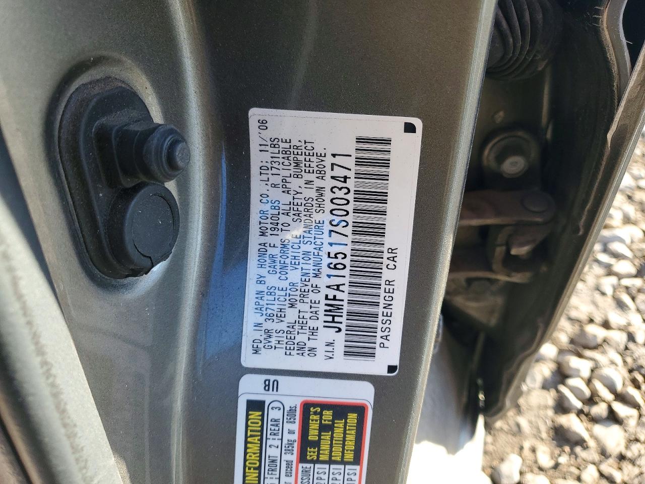 2007 HONDA CIVIC LX photo 12