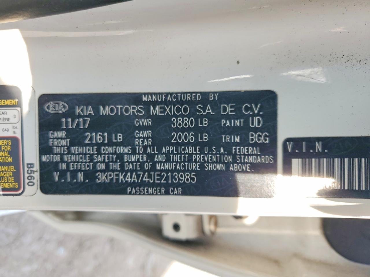 2018 KIA FORTE LX photo 12