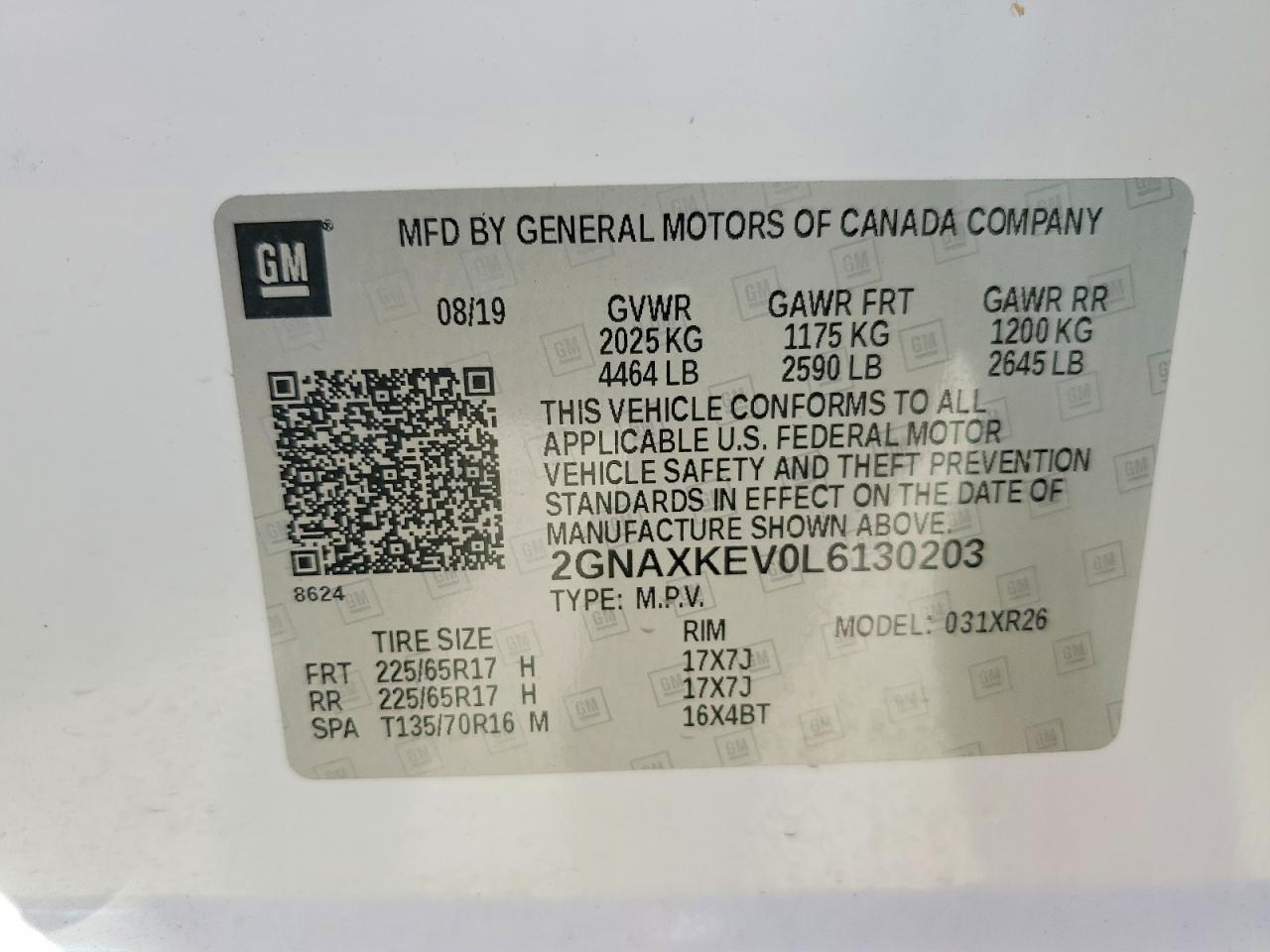 2020 CHEVROLET EQUINOX LT photo 25