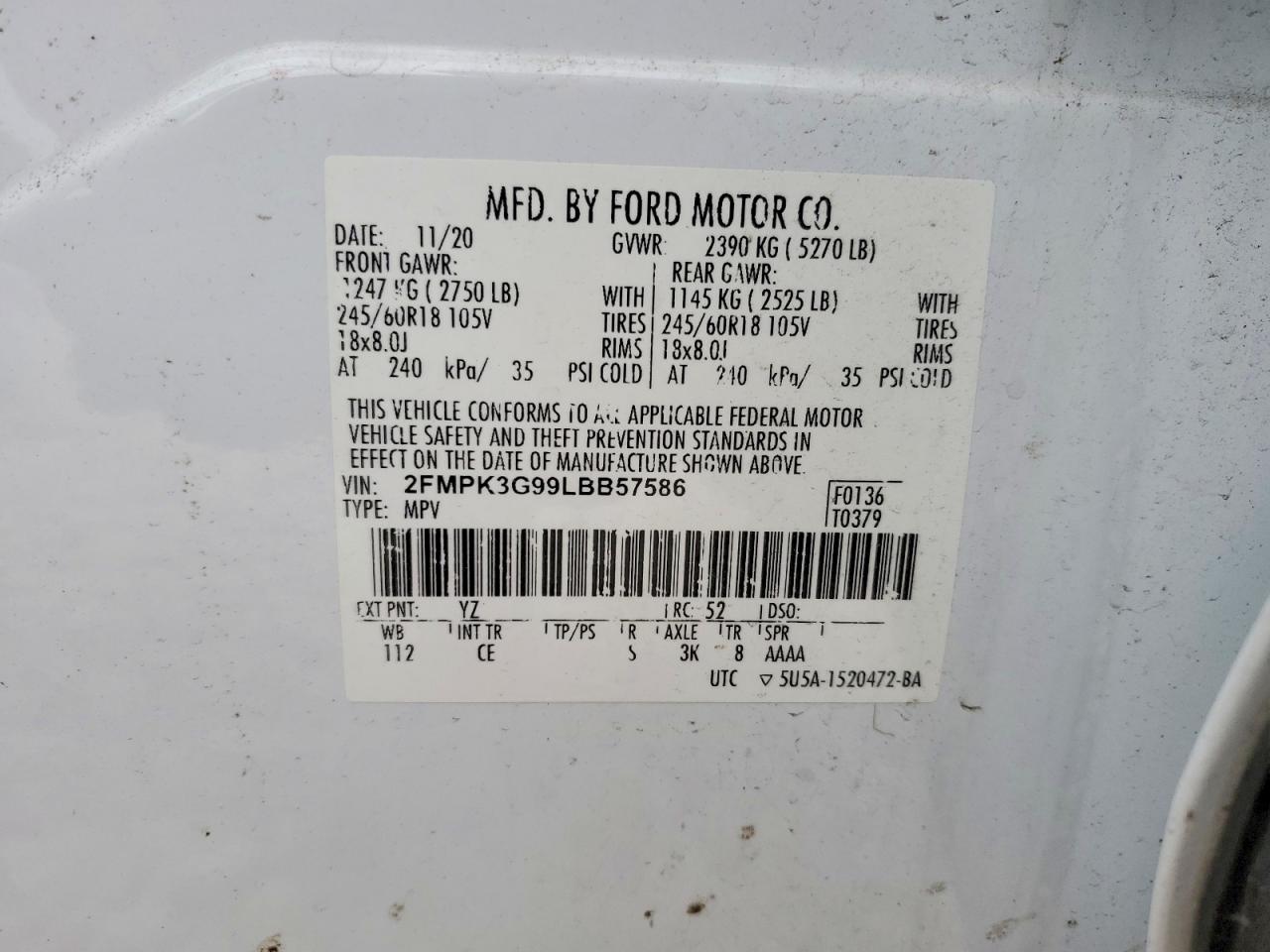 2020 FORD EDGE SE photo 25