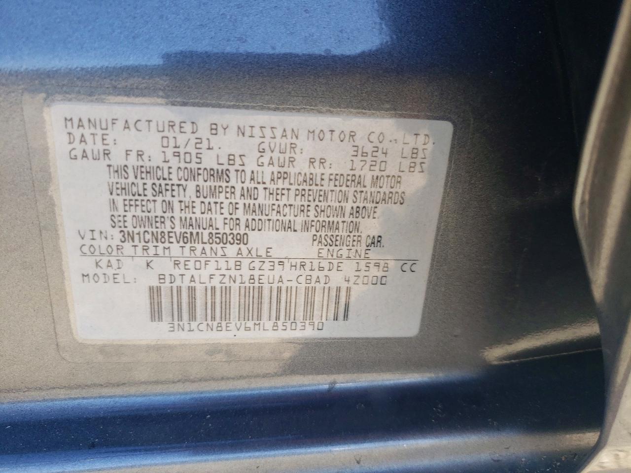 2021 NISSAN VERSA SV photo 23