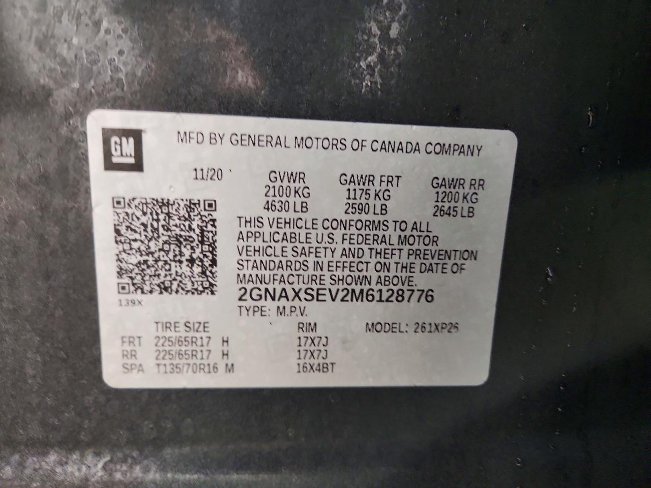 2021 CHEVROLET EQUINOX LS photo 14
