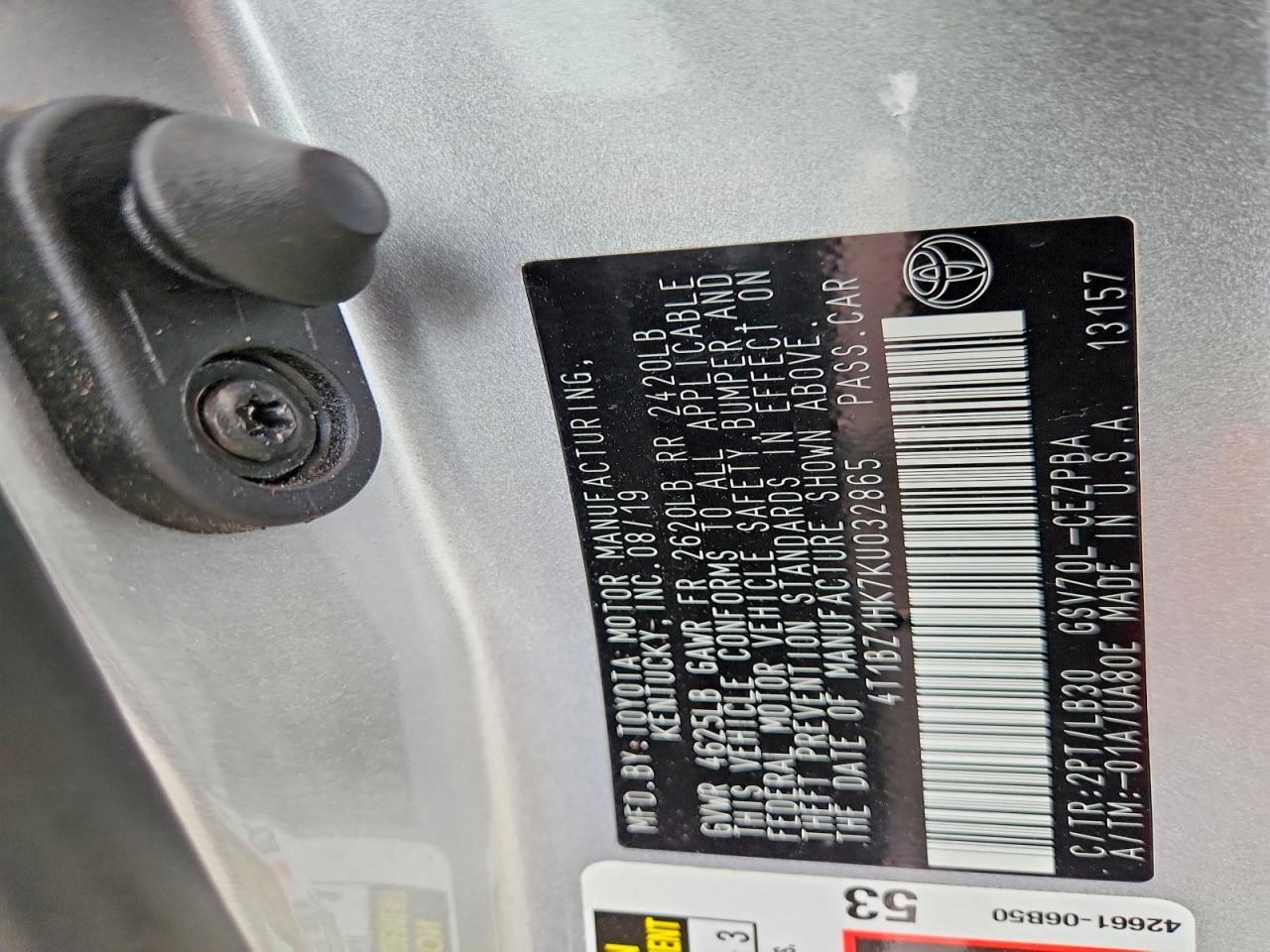 2019 TOYOTA CAMRY XSE photo 12