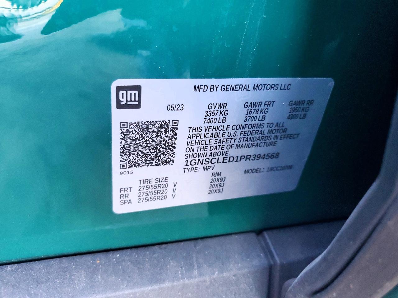 2023 CHEVROLET TAHOE C1500 photo 13