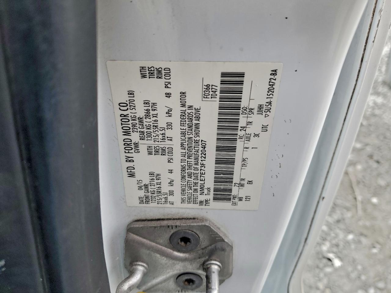 2015 FORD TRANSIT CONNECT XL photo 12