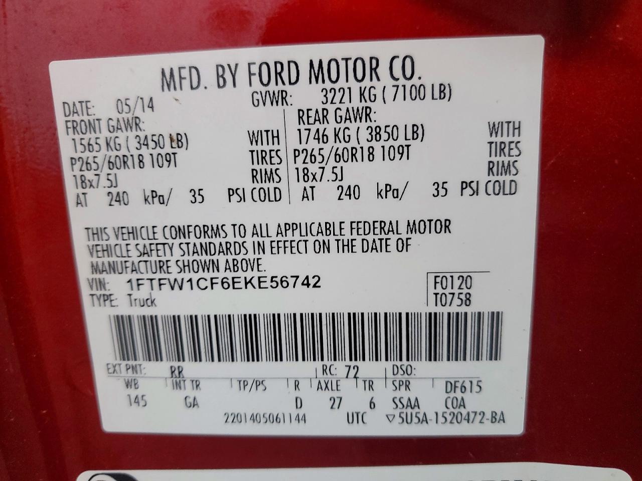 2014 FORD F150 SUPERCREW photo 23