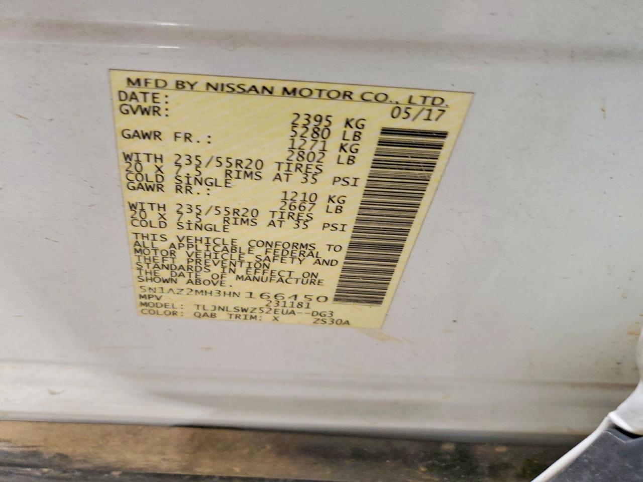 2017 NISSAN MURANO S photo 13