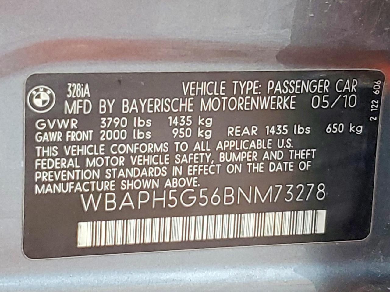 2011 BMW 328 I SULEV photo 12