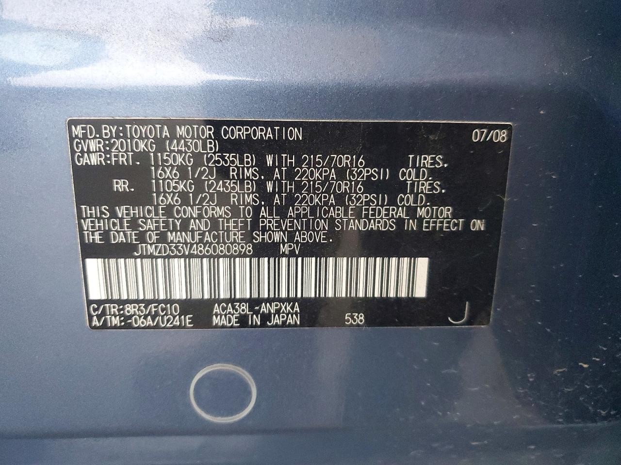2008 TOYOTA RAV4 photo 37