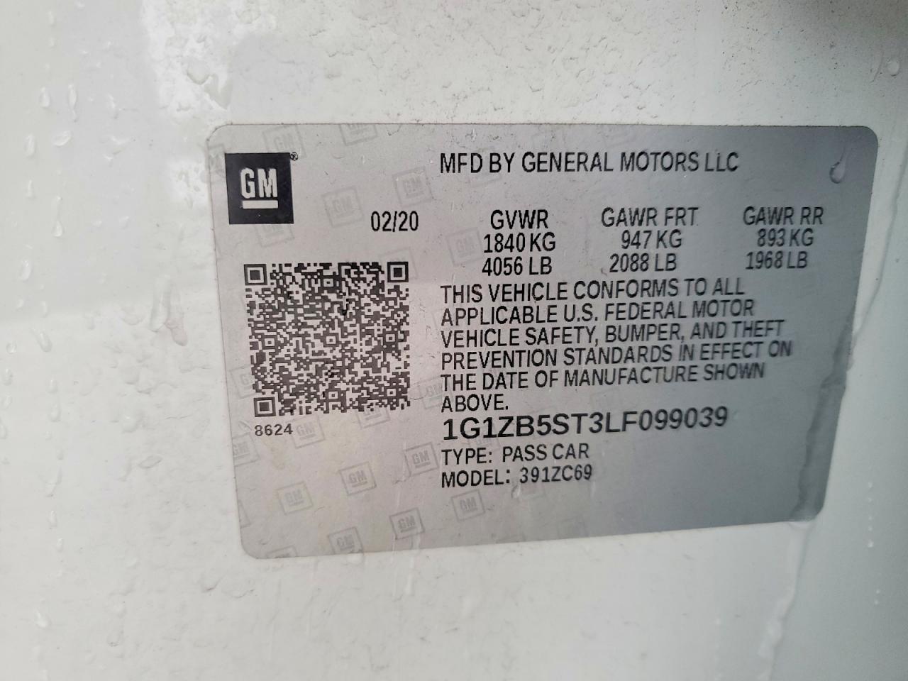 2020 CHEVROLET MALIBU LS photo 12