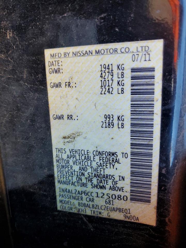 2012 NISSAN ALTIMA BASE photo 23
