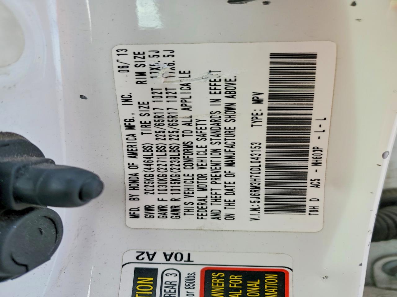 2013 HONDA CR-V EXL photo 14