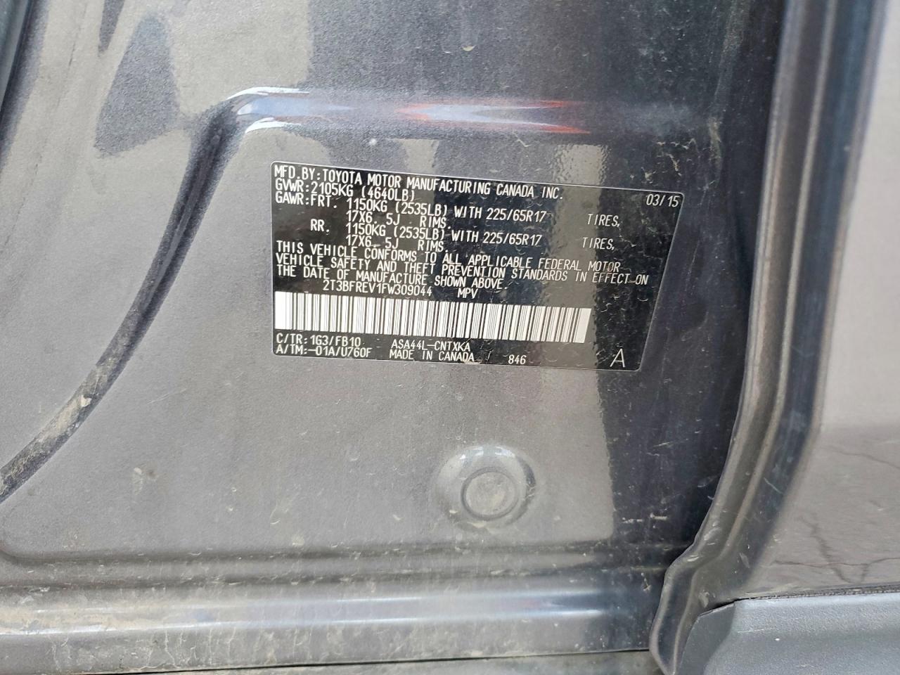 2015 TOYOTA RAV4 LE photo 37
