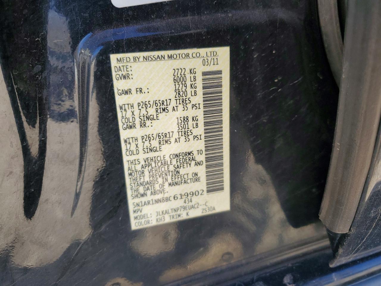 2011 NISSAN PATHFINDER S photo 27