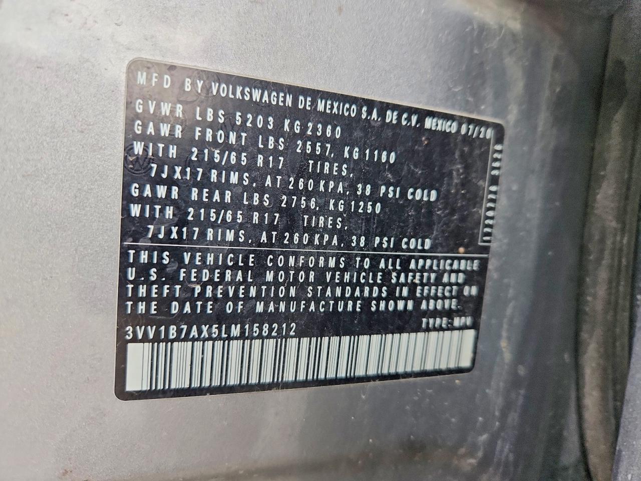 2020 VOLKSWAGEN TIGUAN S photo 12