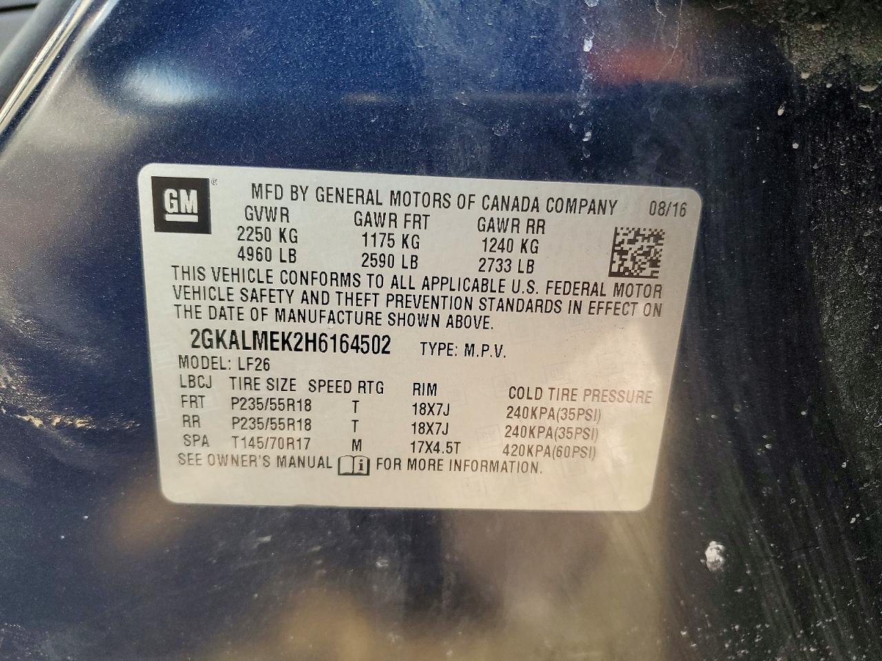 2017 GMC TERRAIN SLE photo 12